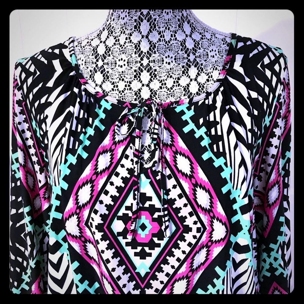 INC from Macy’s colorful fun and flirty dress